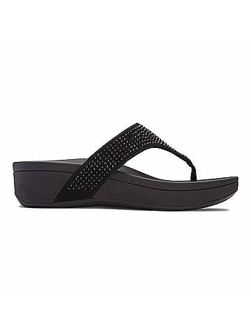 Vionic Women's Pacific Naples Platform Sandals in Black (view 2)