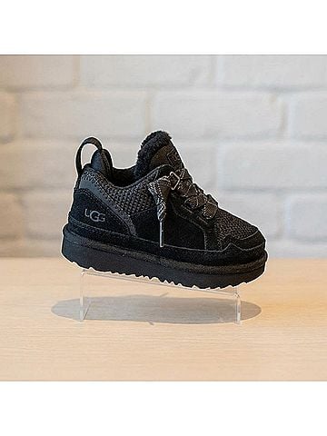Ugg Kid's Lowmel Sneaker 10 Mo in Black (view 1)