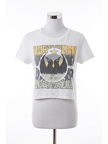 Recycled Karma The Black Crowes High As The Moon Crop Tee in White (view 1)