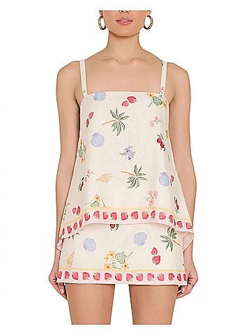 Amanda Uprichard Keyshia Top in Boardwalk Print (view 2)