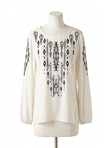 Ariat Callie Top in Coconut Milk (view 1)