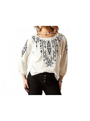 Ariat Callie Top in Coconut Milk (view 2)