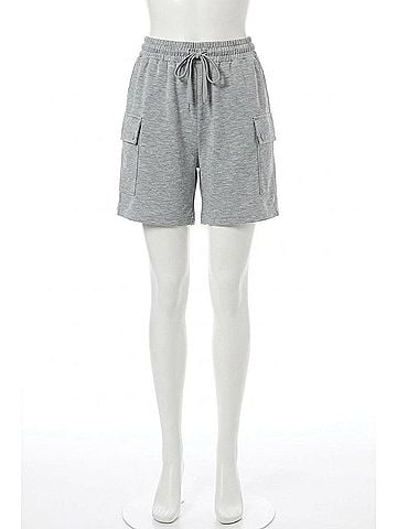 Tribal Pull On Cargo Shorts in Grey (view 1)