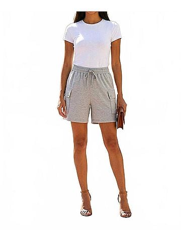 Tribal Pull On Cargo Shorts in Grey (view 2)