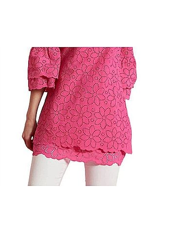 Tyler Boe Christa Eyelet Tunic Top in Cabaret (view 2)