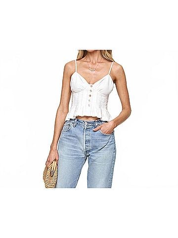 L Space Clover Top in White (view 2)
