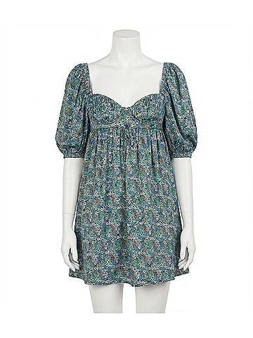 For Love & Lemons Alisa Mini Dress in Green (view 1)