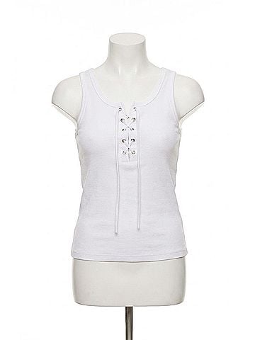 Sanctuary Go To Lace Up Tank in White (view 1)