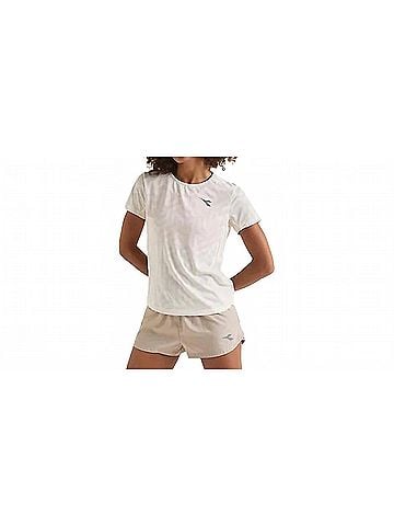 Diadora Super Light Short Sleeve T-Shirt in Whisper White (view 2)