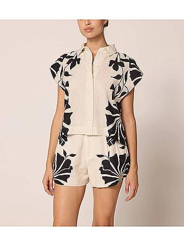Cleobella Selene Printed Blouse in Atropa (view 2)