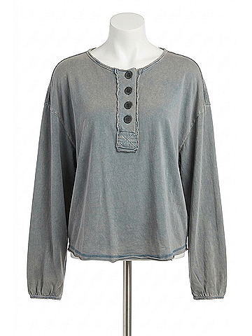 Ariat Pinon Henley Top in Midnightnavy (view 1)