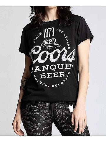 Recycled Karma Coors Banquet Beer 1873 Tee in Black (view 2)