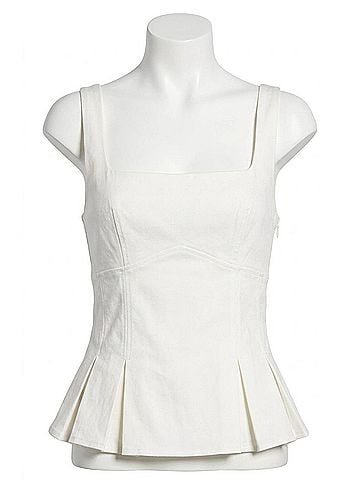 Astr Viki Sleeveless Top in White (view 1)