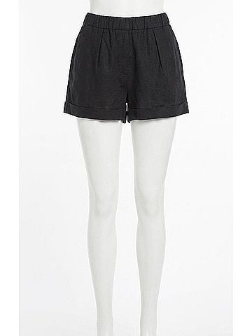 L Space Lia Linen Shorts in Black (view 1)