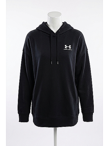 Under Armour Women's Icon Fleece Oversized Hoodie in Black (view 1)
