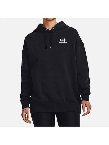 Under Armour Women's Icon Fleece Oversized Hoodie in Black (view 2)