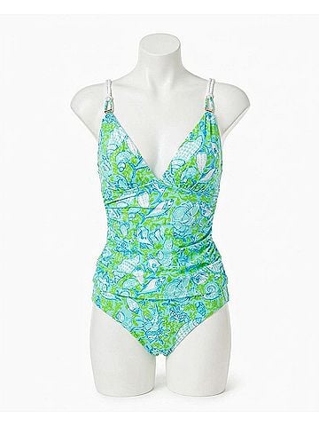 Lilly Pulitzer Betie Bikini Bottom in Day Dream Blue Throw Me A Line (view 1)