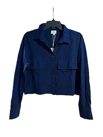 Bobi Women's Utility Shirt in Navy (view 1)