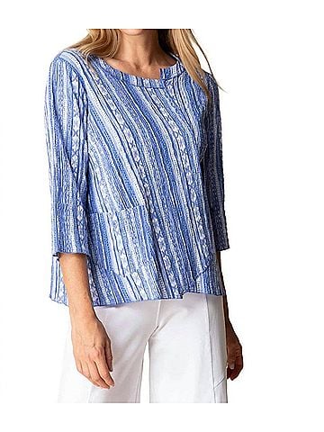 Habitat St. Tropez Stripe Top in Indigo (view 2)