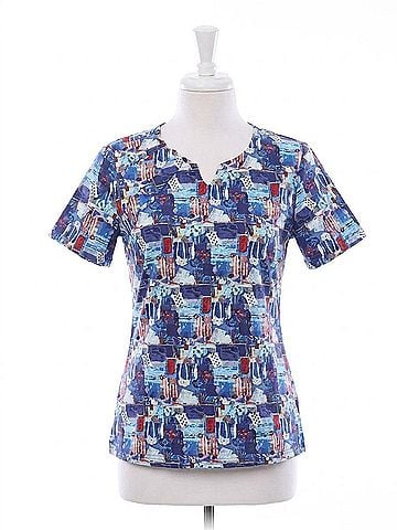 Parsley & Sage Casey Zig Zag Top in Multi (view 1)
