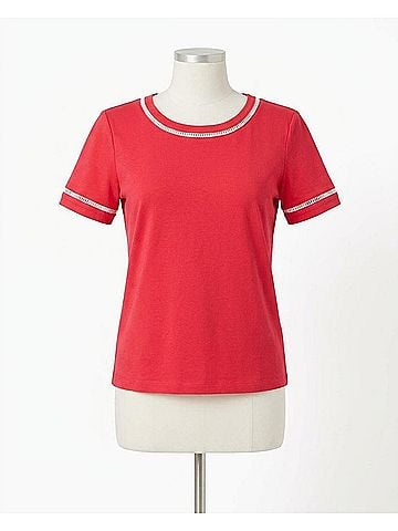 Lilly Pulitzer Clairmont Ladder Lace Knit Top in Paradise Punch (view 1)
