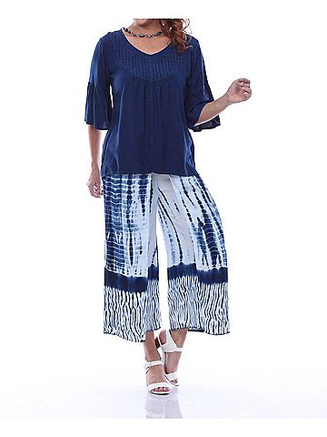 Parsley & Sage Bohemian Top in Indigo (view 2)