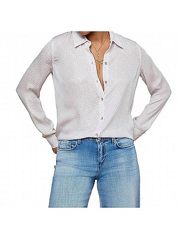 L'Agence Nina Linked Geo Blouse in Icy Lilac (view 2)