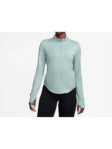 Nike Swift Dri-Fit Uv 1/4-Zip Running Top in Cannon (view 2)