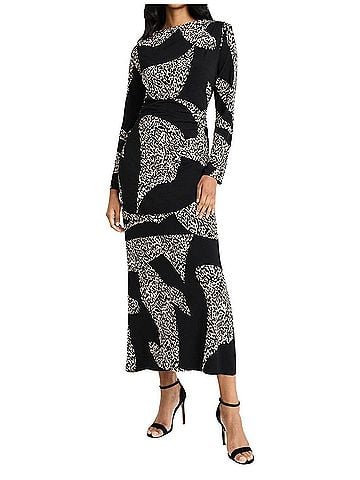 Donna Morgan Risi Matte Jersey Maxi Dress in Black/Tan (view 2)