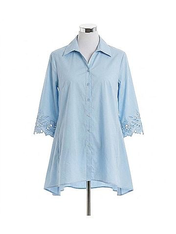 Stella Carakasi Poetry Tunic in Chambray (view 1)