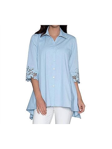 Stella Carakasi Poetry Tunic in Chambray (view 2)