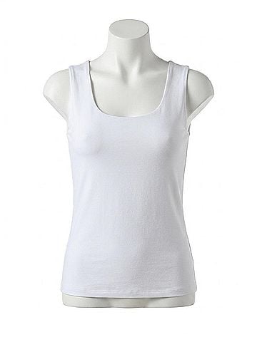 Lyssé Evie Scoop Neck Tank Top in White (view 1)