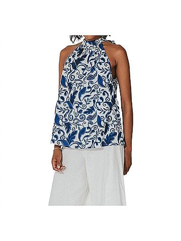 Cleobella Ryla Top in Azulejo (view 2)