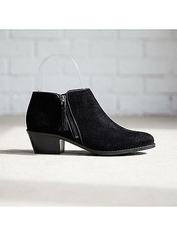 Vionic Women's Joy Serena Low Heeled Ankle Boot in Black (view 1)