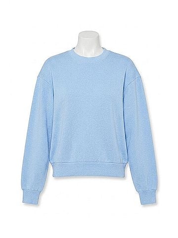 Bishop + Young Bubble Hem Sweatshirt in Light Blue (view 1)