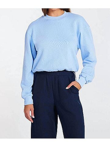 Bishop + Young Bubble Hem Sweatshirt in Light Blue (view 2)