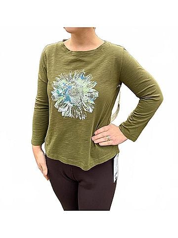 Habitat Destination Sunflower Boxy Tee in Green (view 2)