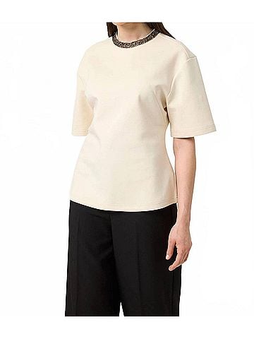 Soaked Magana Glitter Short Sleeves Blouse in Whitecap Gray (view 2)