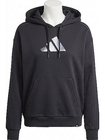 Adidas Women's Cotton Blend Holiday Hoodie in Black (view 1)
