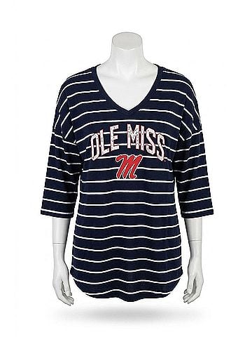 Gameday couture Ole Miss Fall In Line Tunic in Navy (view 1)