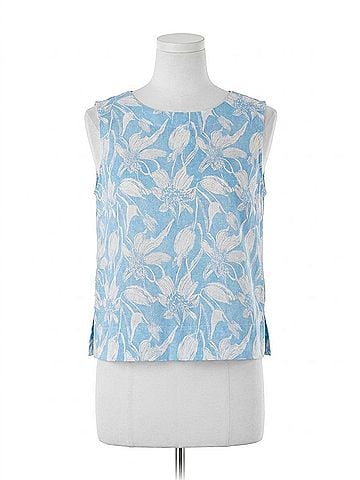 Charlie B Printed Back Button Blouse in Veranda (view 1)