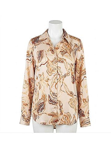 MISA Los Angeles Celine Top in Golden Straw Satin (view 1)