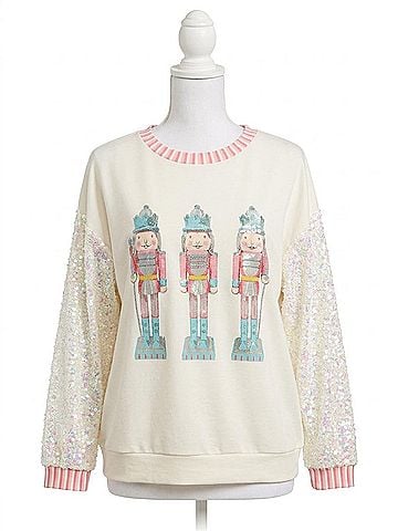 Southern Grace Holiday Sweatshirts in Glitter Nutcrackers (view 1)