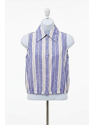 Tribal Hidden Placket Shirt in Marina (view 1)