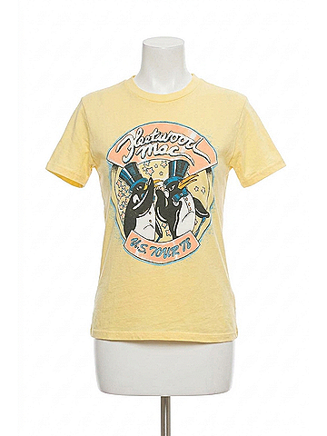 Day Dreamer Fleetwood Mac Us Tour 78 Ringer Tee Top in Yellow Bloom (view 1)