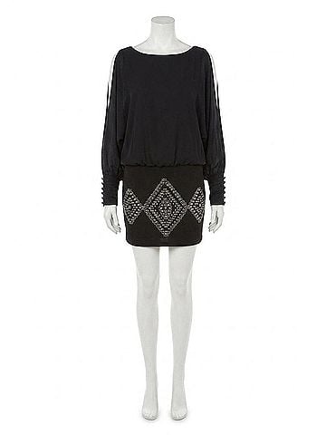 Hale Bob Silk Georgette Dress in Black (view 1)