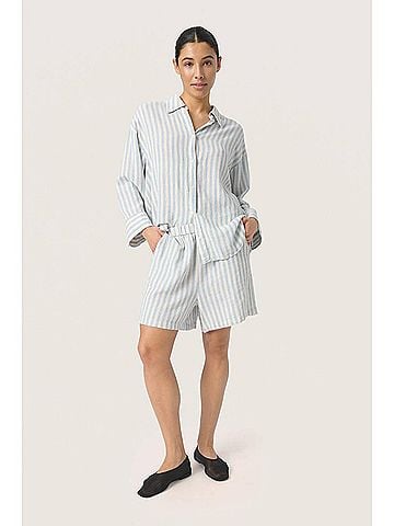 Soaked Belira Striped Casual Fit Shirt in Blue (view 2)