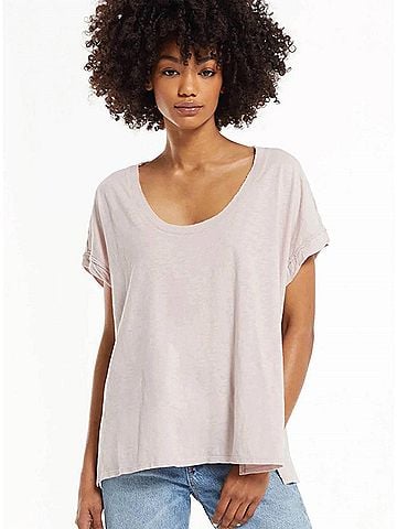 Z Supply Farren Slub Tee in Lavender (view 2)