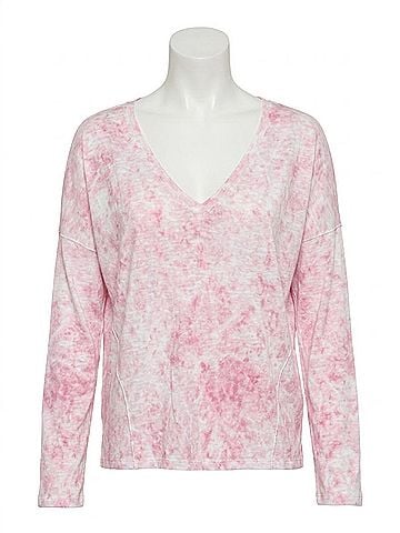 Label + Thread Women's Boardwalk Vee Top in Pink (view 1)