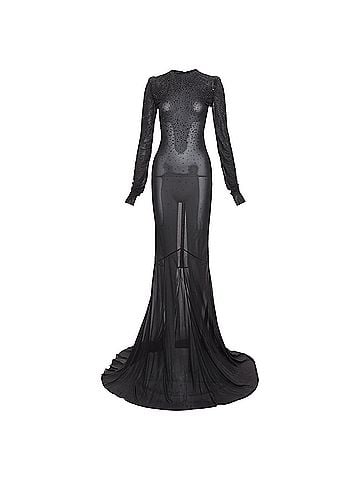 Alexandre Vauthier Alexandre Vauthier Sheer Crystal Gown (view 1)